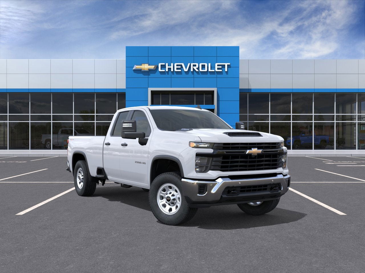 2026 Chevrolet Silverado 2500 HD WT in Summit White — front three-quarter view