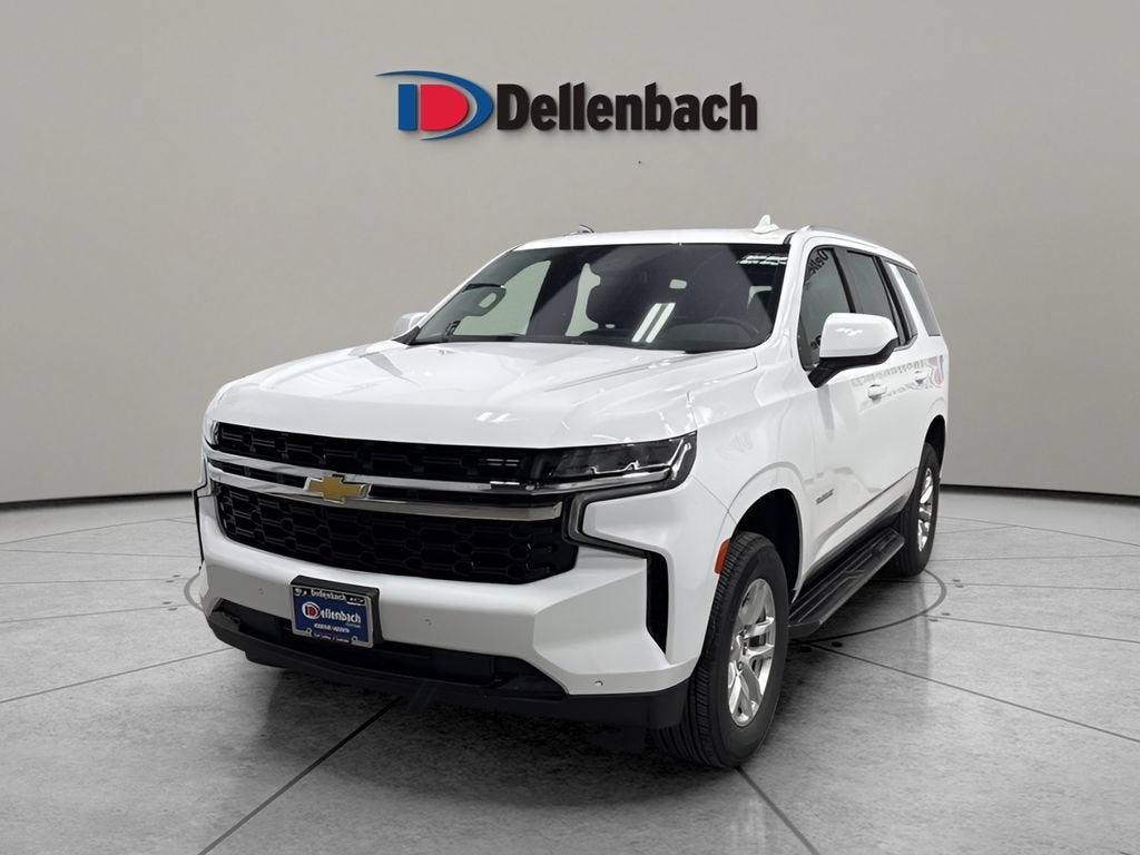 2024 Chevrolet Tahoe LS in Summit White — front three-quarter view