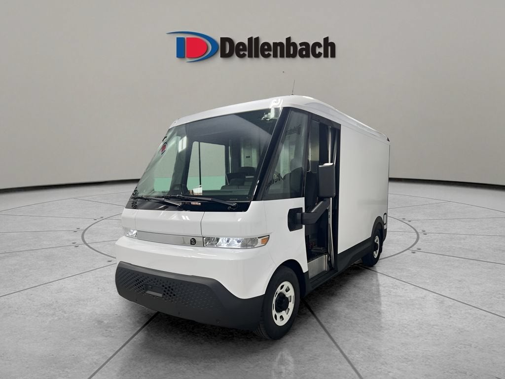 2024 BrightDrop Zevo 400 EJY in Oyster White — front three-quarter view