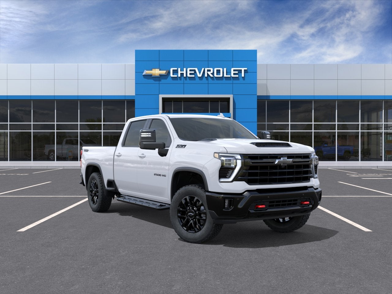2026 Chevrolet Silverado 2500 HD LTZ in Summit White — front three-quarter view