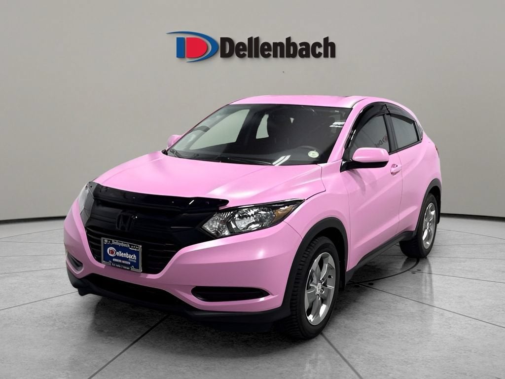 2017 Honda HR-V LX in Pink — front three-quarter view