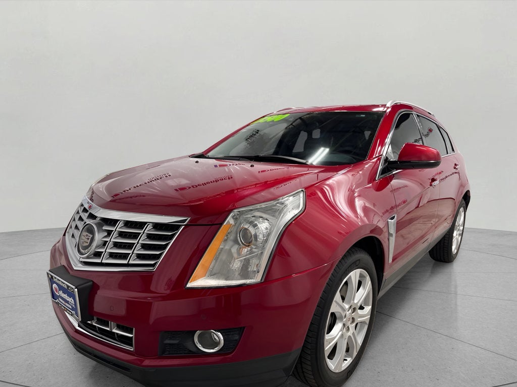 2015 Cadillac SRX Premium Collection in Crystal Red Tintcoat — front three-quarter view