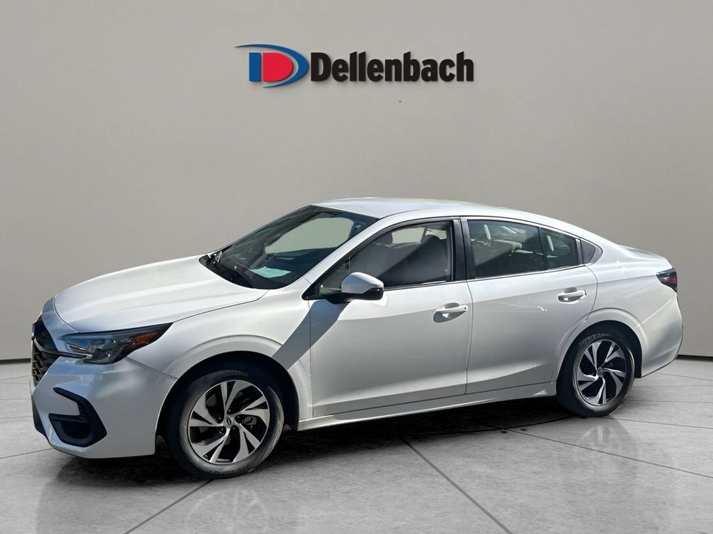 2025 Subaru Legacy Premium in Crystal White Pea — front three-quarter view