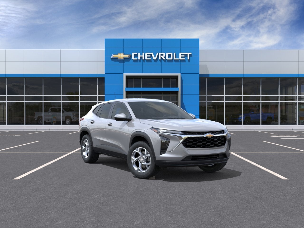 2026 Chevrolet Trax LS in Sterling Gray Metallic — front three-quarter view